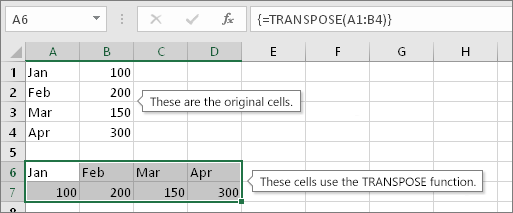 Transpose Function In Excel For Mac 2011